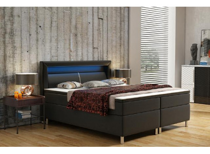 Boxspringbed Box Hotel Bed met Visco & Matras Lederen bed Bedden Tweepersoonsbed