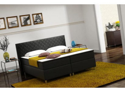 Boxspringbed Box Hotel Bed met Visco & Matras Lederen Bed Bedden Tweepersoonsbed K3