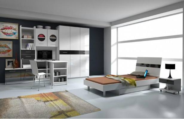 Jongenskamer 7-delig complete slaapkamer kinderbed kast bureau nieuw