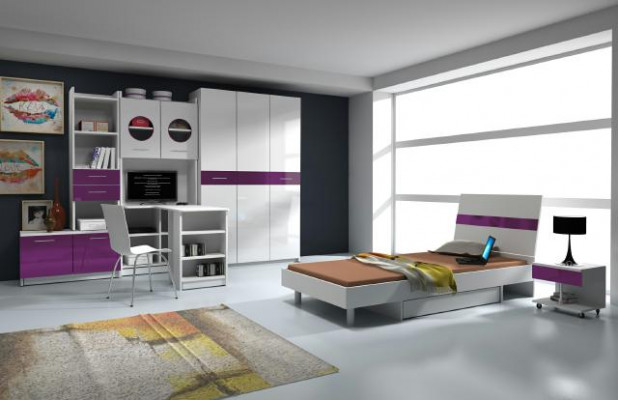 Jongenskamer 7-delig complete slaapkamer kinderbed kast bureau nieuw