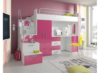 Stapelbed Tweepersoons stapelbed Tweepersoonsbed Jeugdbed Bedden met kast Tafel Nieuw