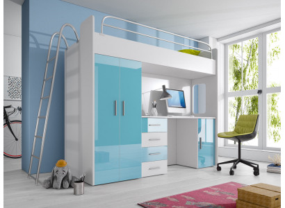 STAPELBED STAPELBED HOOGSLAPER + BUREAU Kast Bedden Kinderkamer