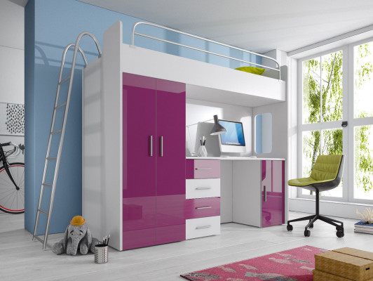 STAPELBED STAPELBED HOOGSLAPER + BUREAU Kast Bedden Kinderkamer
