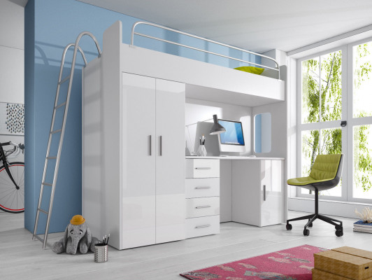 STAPELBED STAPELBED HOOGSLAPER + BUREAU Kast Bedden Kinderkamer