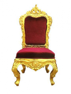 Stoel Troon Fauteuil Set Eetkamer Designer Hout Antiek Stijl Rococo Barok