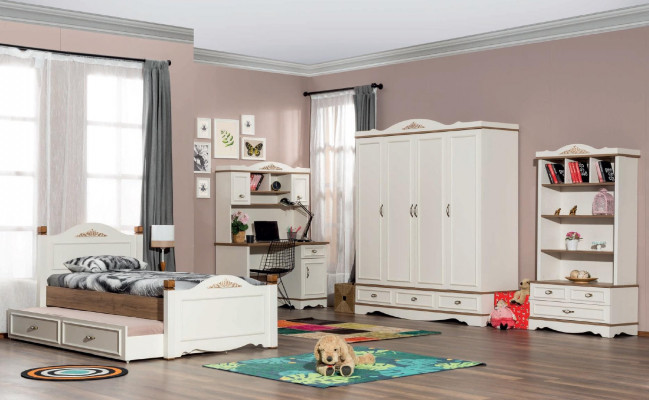 Kinderbed Kinderkamer Bed Slaapkamer Ontwerp Luxe Meubels Hout Jeugdkamer
