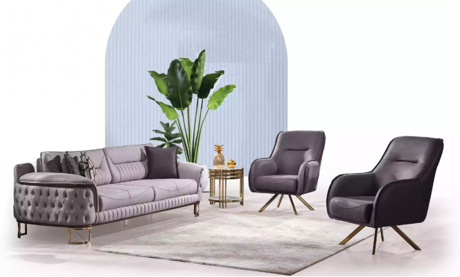 Ontwerp fauteuil bekleding woonkamer hout moderne luxe bruine lounge