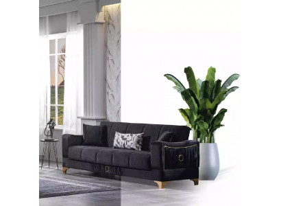Bankstel 3-zits bank Stoffen bank Zitmeubelen Gestoffeerde bank Loungebank Armleuning
