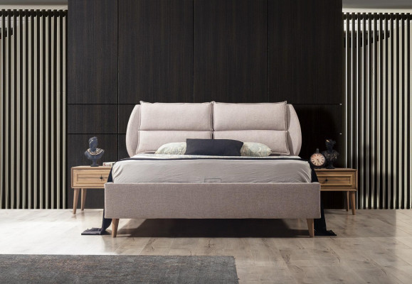 Luxe slaapkamerset: bed + 2 nachtkastjes Modern design Elegant Compleet