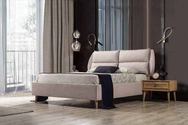 Luxe slaapkamerset: bed + 2 nachtkastjes Modern design Elegant Compleet