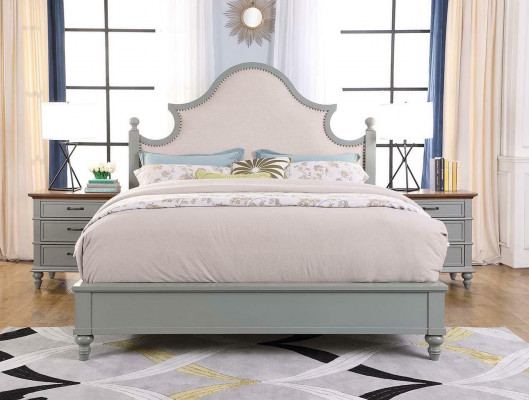 Luxe slaapkamerbed met gestoffeerd ontwerp 180x200cm dubbele hotellakens textiel nieuw