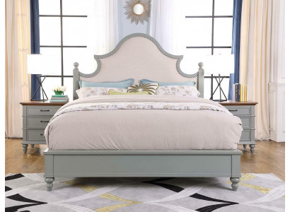 Luxe slaapkamerbed met gestoffeerd ontwerp 180x200cm dubbele hotellakens textiel nieuw