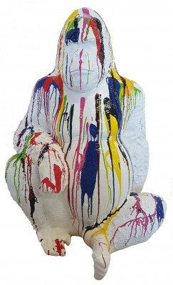 Designer Beeld Standbeeld Moderne Beelden Standbeelden Decoratie Deco Gorilla Tuin Nieuw