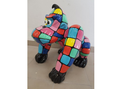 Gorilla Designer Figuur Standbeeld Moderne Beelden Decoratie Deco Tuin Nieuw
