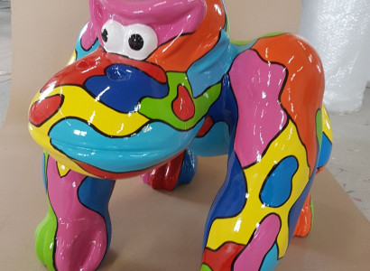 Abstracte figuur standbeeld tuinbeelden decoratie beeldhouwwerken Gorilla Nieuw