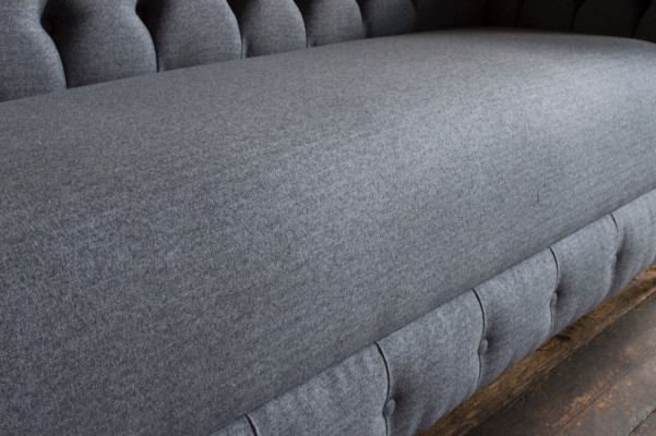 Chesterfield 3-zits gestoffeerde bank van leer Bank stoffen Moderne stoffen bank in moderne stijl