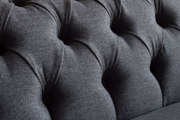 Chesterfield 3-zits gestoffeerde bank van leer Bank stoffen Moderne stoffen bank in moderne stijl