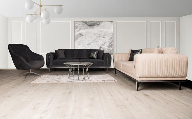Driepersoons bank bekleding inrichting 3 zitplaatsbanken zwart meubilair