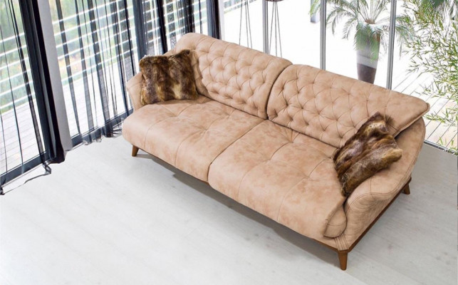 Bruine bank bank woonkamer banken bekledingsmeubels driepersoons 221cm