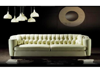 Luxe Chesterfield Bank 4-zits kunstleren bank Wit Bankstellen Modern