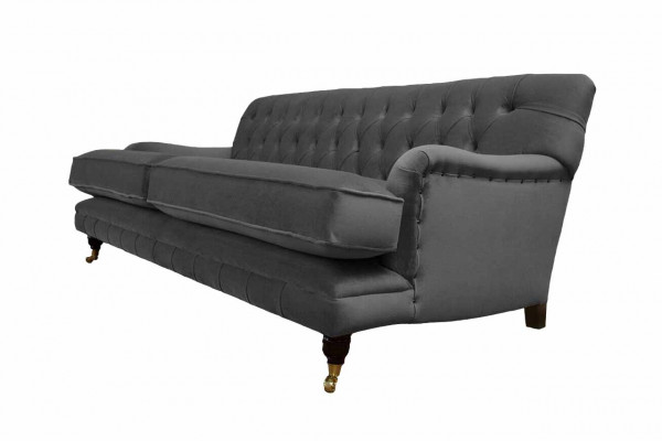 Designer Bankstel 3-Zits Moderne Bank Bekleding Grijs Sofas Design Bankstel