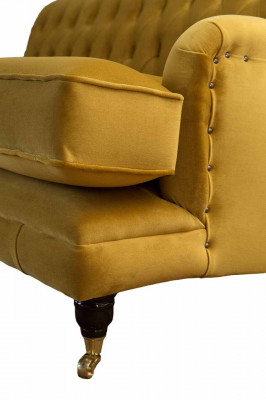 Chesterfield bankstel 3-zits gestoffeerd textiel stof banken Elegante bankstellen