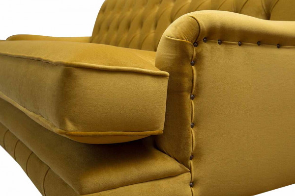 Chesterfield bankstel 3-zits gestoffeerd textiel stof banken Elegante bankstellen