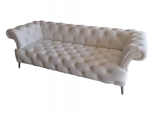 Chesterfield Bank 3-zits Luxe Bank Kunstleer Banken Wit Leren Bank