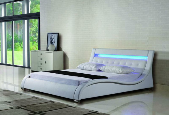 Bedden bedden bekleding dubbel huwelijks hotel luxe leer decoratie moderne designer