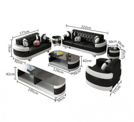 Moderne luxe bankstel 3+2+1 zits set design sofa gestoffeerde banken bank nieuw