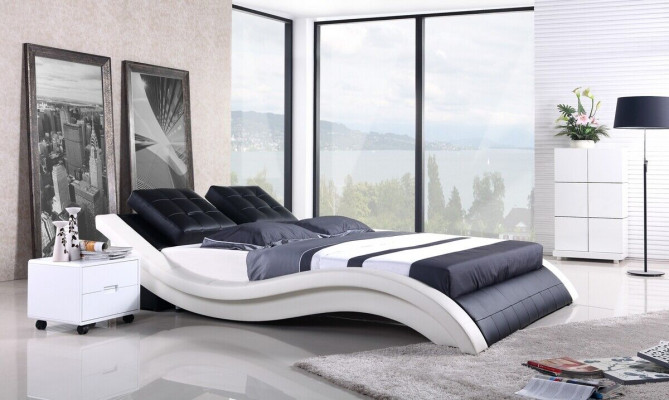 Ontwerp Bedden Tweepersoons Hotel Frame Slaapkamer Leder Luxe Modern