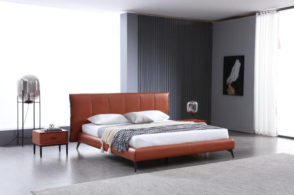 Bedden met dubbele bekleding in metalen design Luxe bed Slaapkamer Italiaans