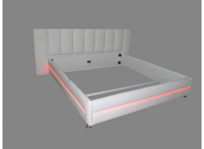 Leder Design Bed Dubbel Luxe Huwelijk Moderne Hotel Frame Slaapkamer