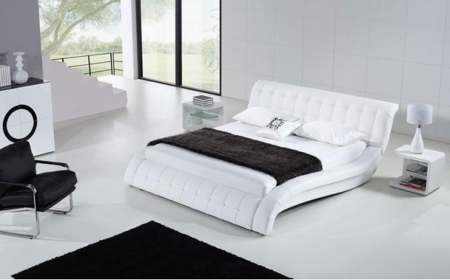 Bedden Bed Bekleding Dubbel Huwelijk Hotel Luxe Leder Moderne Decor Designer