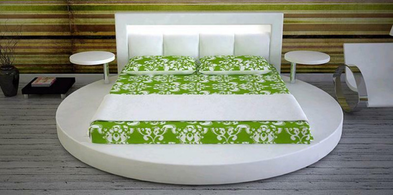 Rond bed Ontwerp Bedden Gestoffeerd bed Rond bed Gestoffeerd Rond