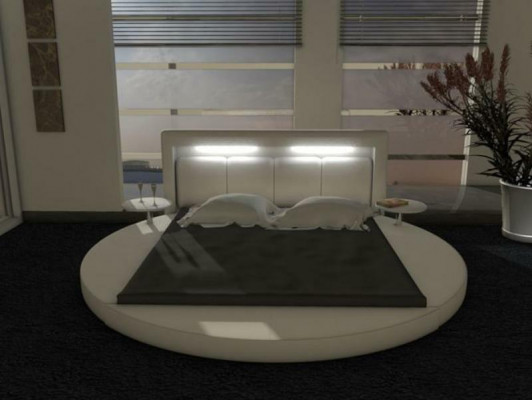 Rond bed Ontwerp Bedden Gestoffeerd bed Rond bed Gestoffeerd Rond