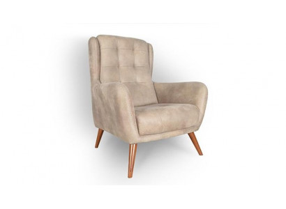 Chesterfield Fauteuil Clubbank Eénzitsbank Bank Bekleding Meubels Beige Relax Nieuw