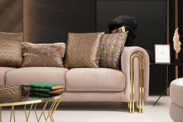 Ontwerper Banken Beklede Bank Sofa's 3-zits Driepersoons Stoffen Bank Woonkamer Nieuw