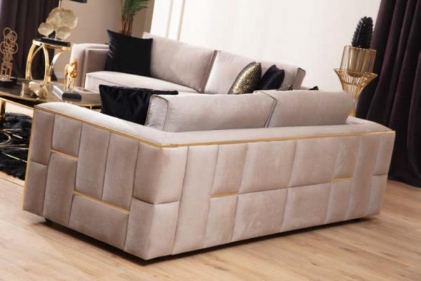 Bankstel 3-zits textiel banken bankstel meubels luxe moderne driezitter nieuw