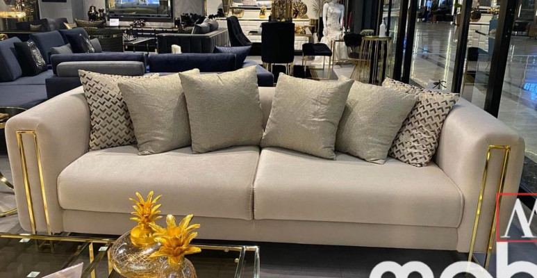 Design Bank Moderne 3-zits Woonkamermeubels Grijs Bankstellen Driezitter Bankstel Bekleding
