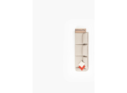 Comfortabele 5-zits bank in eenvoudig beige en modern design