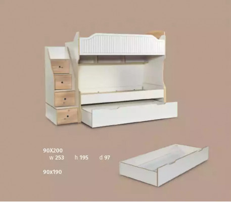 Stapelbed kinderbed hoogslaper stapelbed kinderkamer wit bed