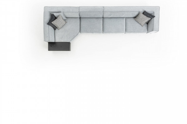 Eckbank Couch Bank Grijs Stof Bank Meubels 430x165 Banken Banken