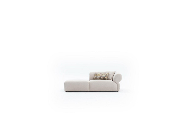 Textielbank 3-zits woonkamer luxe meubeldesign bank beige 215 cm