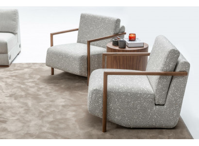 Fauteuil woonkamer meubels design modern gestoffeerd 1-zits relax grijs club.