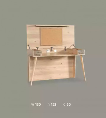 Luxe kinderkamer Chesterfield bed bureau kast 3-delige set.