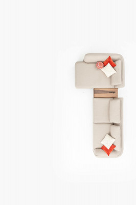 Hoekbank L-vorm 365x170 Beige bankontwerp Hoekbanken Meubels Stof.