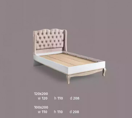 Bettdesign Chesterfield kinderbed houten meubels met zachte bekleding 120x200cm