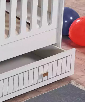 Kinderkamer tienerkamer wit bed commode kledingkast 3-delig