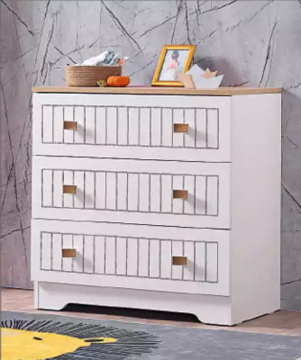 Kinderkamer tienerkamer wit bed commode kledingkast 3-delig
